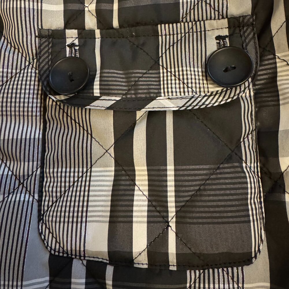 Peck & Peck Jacket Sz M in blk/gray/silver - Picture 5 of 14